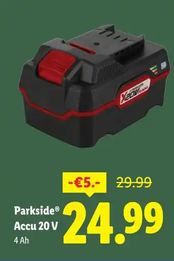 Lidl Parkside Accu 20 V aanbieding