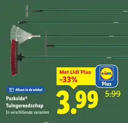 Lidl PARKSIDE Tuingereedschap aanbieding