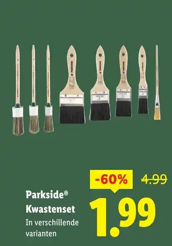 Lidl ParksideⓇ Kwastenset aanbieding