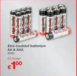 Kik Zink-koolstof batterijen AA & AAA aanbieding