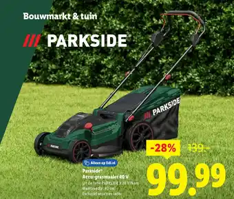 Lidl Parkside Accu-grasmaaier 40 V aanbieding