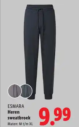 Lidl ESMARA Heren sweatbroek aanbieding