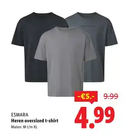 Lidl ESMARA Heren oversized t-shirt aanbieding
