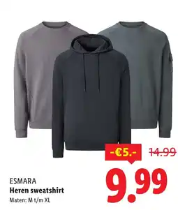 Lidl ESMARA Heren sweatshirt aanbieding