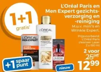 Trekpleister L'Oréal Paris en Men Expert gezichtsverzorging en reiniging aanbieding