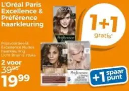 Trekpleister L'Oréal Paris Excellence & Préférence haarkleuring aanbieding
