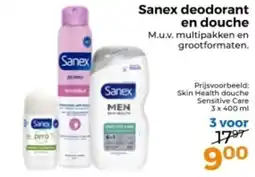 Trekpleister Sanex deodorant en douche aanbieding
