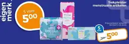 Trekpleister Trekpleister menstruatie artikelen aanbieding
