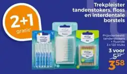 Trekpleister Trekpleister tandenstokers, floss en interdentale borstels aanbieding