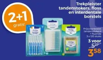 Trekpleister Trekpleister tandenstokers, floss en interdentale borstels aanbieding