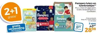 Trekpleister Pampers luiers en luierbroekjes aanbieding