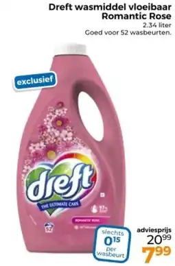 Trekpleister Dreft wasmiddel vloeibaar Romantic Rose aanbieding