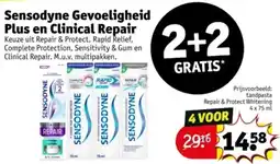 Kruidvat Sensodyne Gevoeligheid Plus en Clinical Repair aanbieding