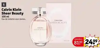 Kruidvat Calvin Klein Sheer Beauty aanbieding