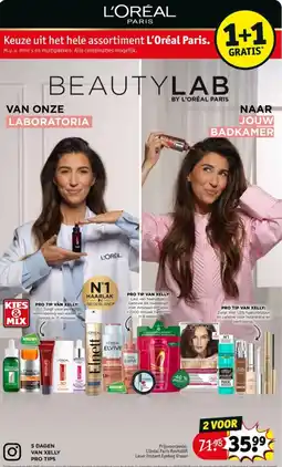 Kruidvat L'Oreal paris Beauty Lab aanbieding
