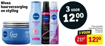 Kruidvat Nivea haarverzorging en Styling aanbieding