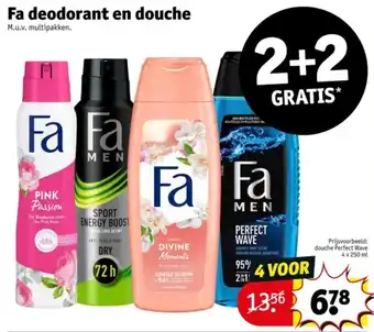 Kruidvat Fa deodorant en douche aanbieding