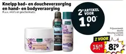 Kruidvat Kneipp bad en doucheverzorging en hand en bodyverzorging aanbieding