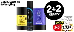Kruidvat Got2b, Syoss en Taft styling aanbieding