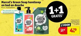 Kruidvat Marcel's Green Soap handzeep en bad en douche aanbieding