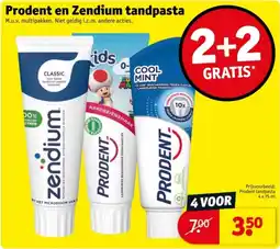 Kruidvat Prodent en Zendium tandpasta aanbieding