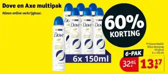 Kruidvat Dove en Axe multipak aanbieding