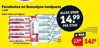 Kruidvat Parodontax en Sensodyne tandpasta aanbieding