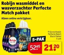 Kruidvat Robijn wasmiddel en wasverzachter Perfecte Match pakket aanbieding