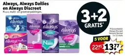 Kruidvat Always, Always Dailies en Always Discreet aanbieding