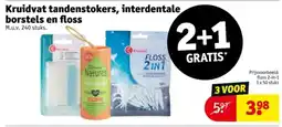 Kruidvat Kruidvat tandenstokers, interdentale borstels en floss aanbieding