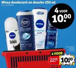 Kruidvat Nivea deodorant en douche aanbieding