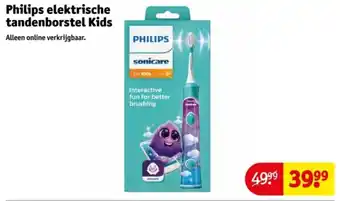 Kruidvat Philips elektrische tandenborstel Kids aanbieding