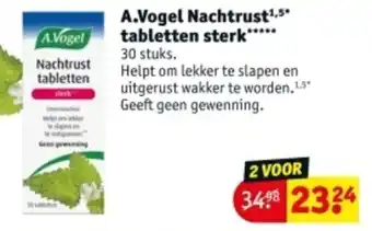 Kruidvat A.Vogel Nachtrust tabletten sterk aanbieding