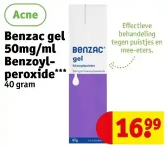 Kruidvat Benzac gel 50mg/mL Benzoylperoxide aanbieding