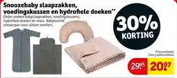 Kruidvat Snoozebaby slaapzakken, voedingskussen en hydrofiele doeken aanbieding