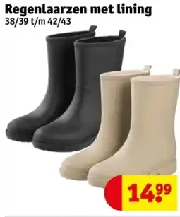 Kruidvat Regenlaarzen met lining aanbieding
