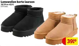 Kruidvat Lamswollen korte laarzen aanbieding