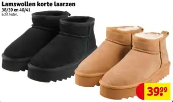 Kruidvat Lamswollen korte laarzen aanbieding