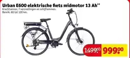 Kruidvat Urban E600 elektrische fiets midmotor 13 Ah aanbieding