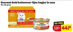 Kruidvat Gourmet Gold kattenvoer Fijne Hapjes in Saus aanbieding