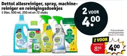 Kruidvat Dettol allesreiniger, spray, machinereiniger en reinigingsdoekjes aanbieding