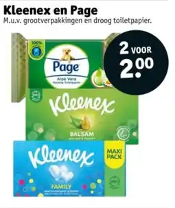 Kruidvat Kleenex en Page aanbieding
