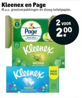 Kruidvat Kleenex en Page aanbieding