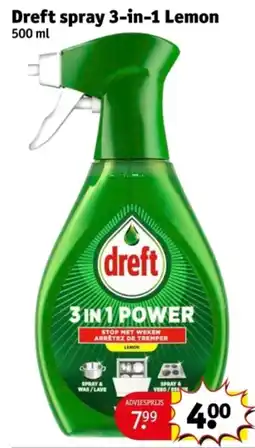 Kruidvat Dreft spray 3-in-1 Lemon aanbieding