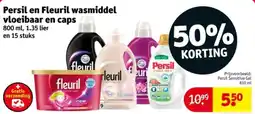 Kruidvat Persil en Fleuril Wasmiddel Vloeibaar en Caps aanbieding