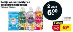 Kruidvat Robijn wasverzachter en droogtrommeldoekjes aanbieding