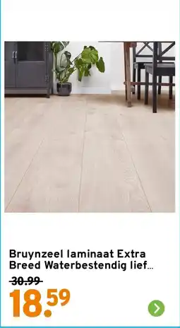 GAMMA Bruynzeel laminaat Extra Breed Waterbestendig lief lichtgrijs aanbieding