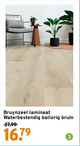 GAMMA Bruynzeel laminaat Waterbestendig ballorig bruin aanbieding