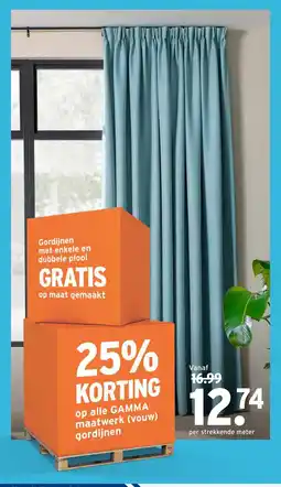GAMMA GAMMA maatwerk (vouw) gordijnen aanbieding