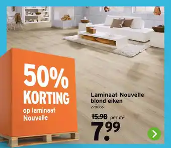 GAMMA Laminaat Nouvelle blond eiken aanbieding